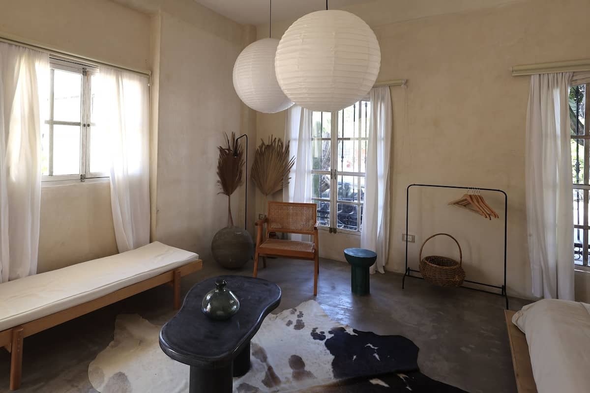 Design suite, 1 kingsize bed, toegang tot zwembad | Woonruimte