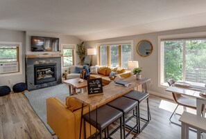 Televisor intel·ligent, llar de foc i llibres 