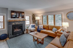 Televisor intel·ligent, llar de foc i llibres 