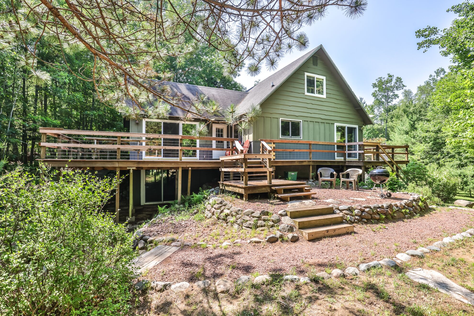 Secluded 3 Story Lake Front Home with large deck, private pier, C/A & More!  