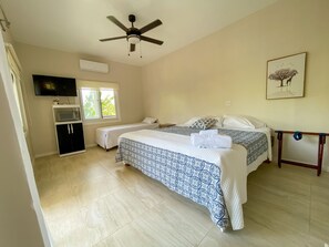 1 غرفة نوم وواي فاي وملاءات أسرّة