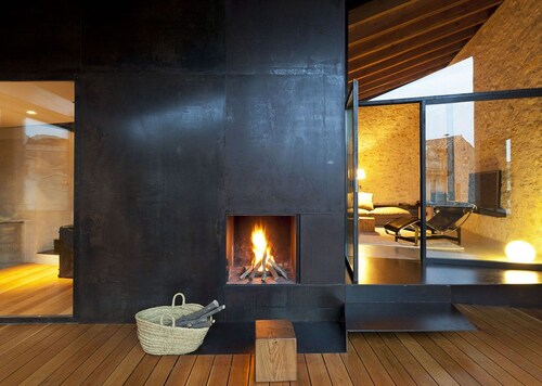 Historical stone house renovated with modern style