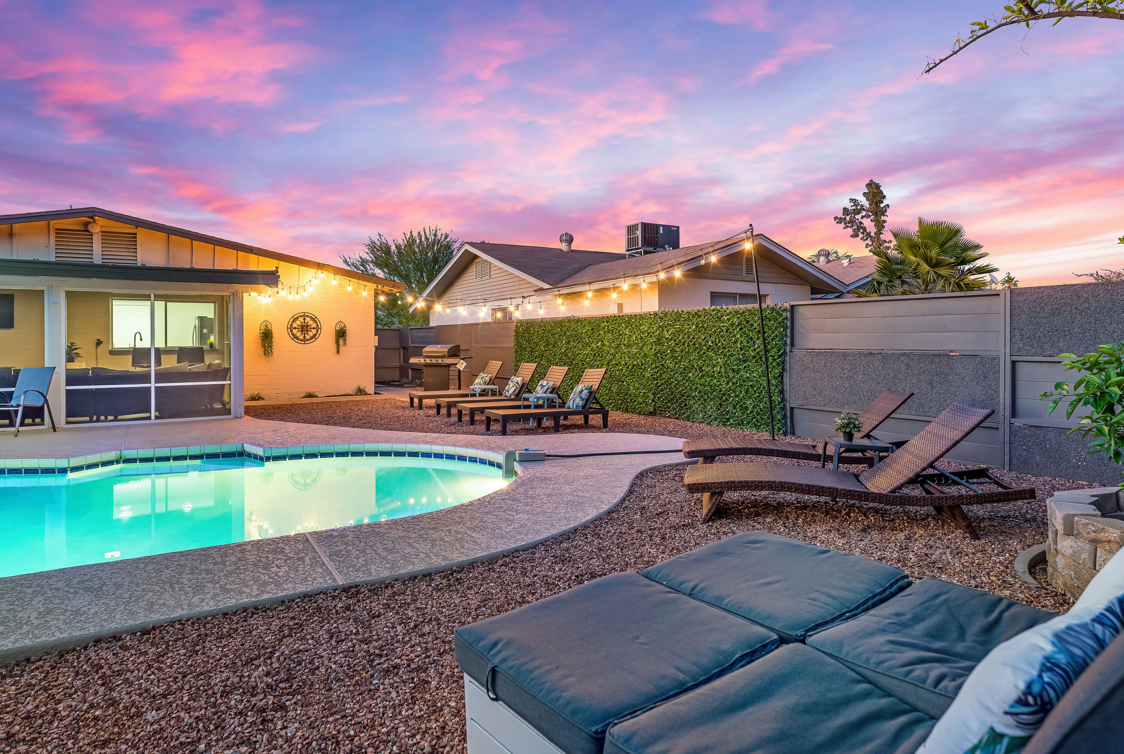 Outdoor pool, a heated pool