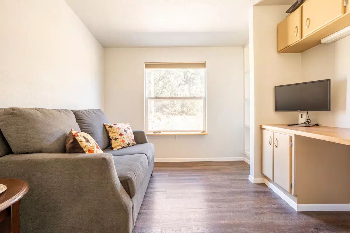 Smart TV, chimenea y reproductor de DVD 