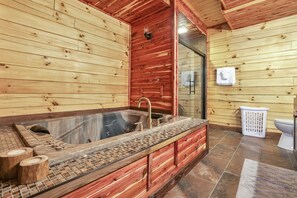 Shower, jetted tub