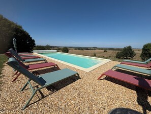 Piscine extérieure, piscine chauffée