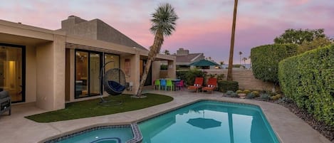 屋外プール、温水プール