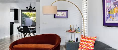 TV, fireplace, offices