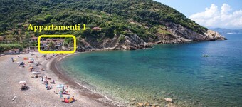 2-Room apartment with terrace overlooking the sea, private parking