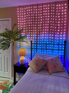 4 habitaciones, tabla de planchar con plancha, cuna de viaje y wifi