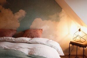 1 غرفة نوم ومكواة/لوح كي وواي فاي وملاءات أسرّة