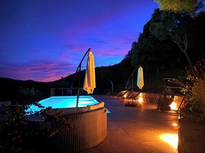 Outdoor pool, a heated pool