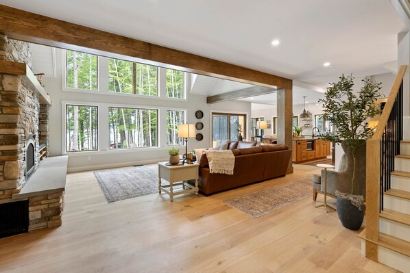 TV, fireplace, DVD player, stereo