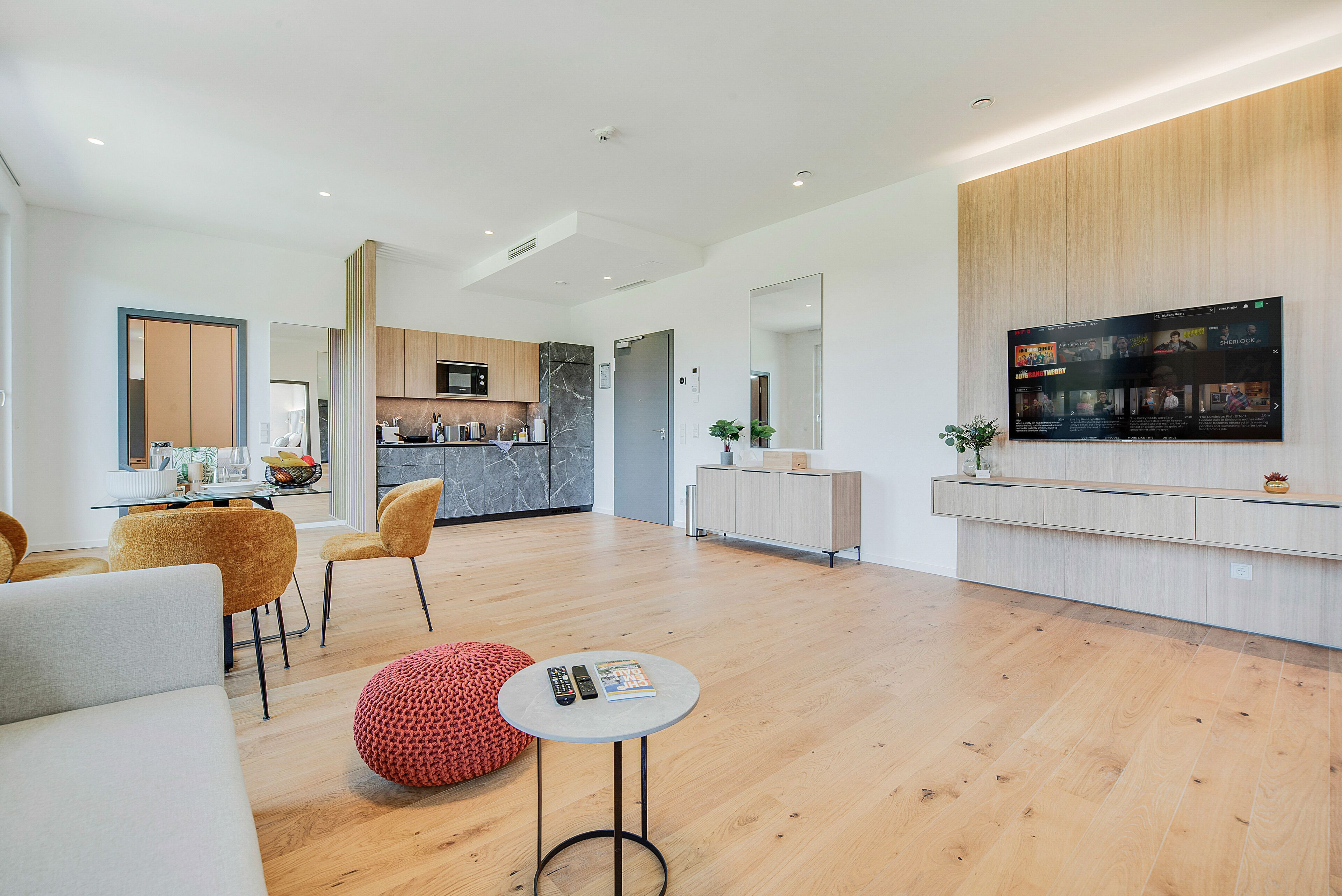 Penthouse Suite with balcony and terrace. | Living area | 50-inch Smart TV with digital channels, TV, Netflix
