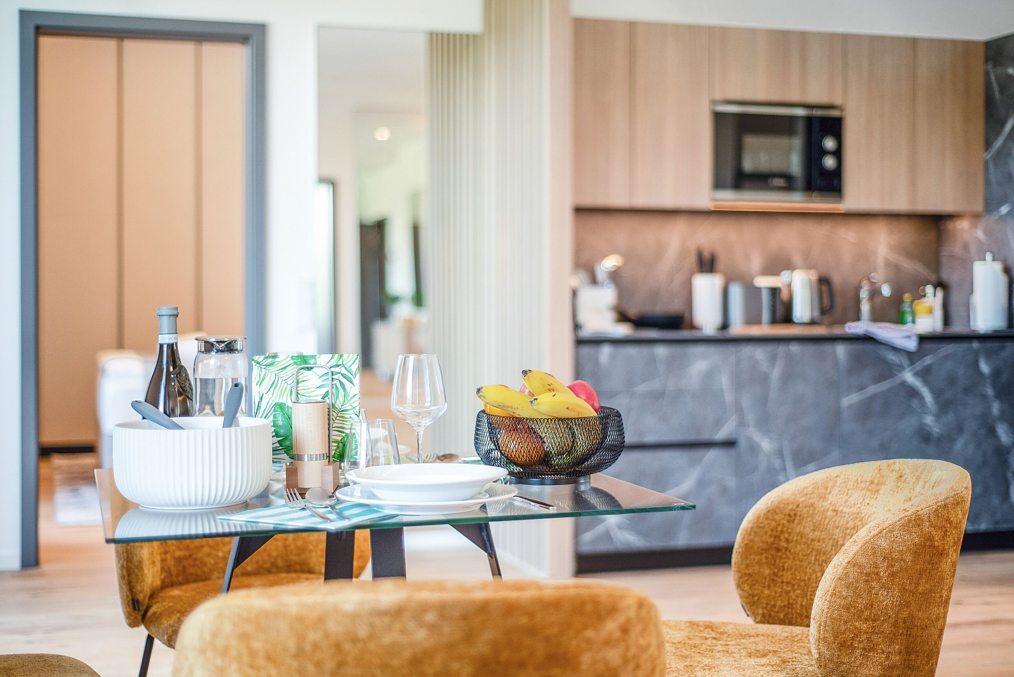 Penthouse Suite with balcony and terrace. | Private kitchen | Full-size fridge, microwave, dishwasher, coffee/tea maker