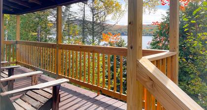 Peaceful Lakefront Cabin w/ amazing views, dock, beach, and sauna -close to town