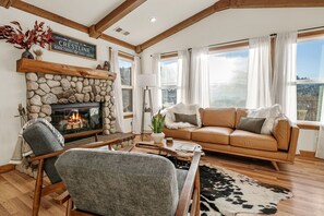 TV, fireplace, video games