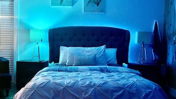 1 間睡房、熨斗/熨衫板、免費 Wi-Fi、床單