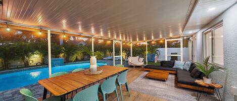 A heated pool