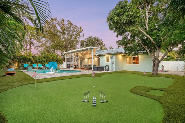 A heated pool