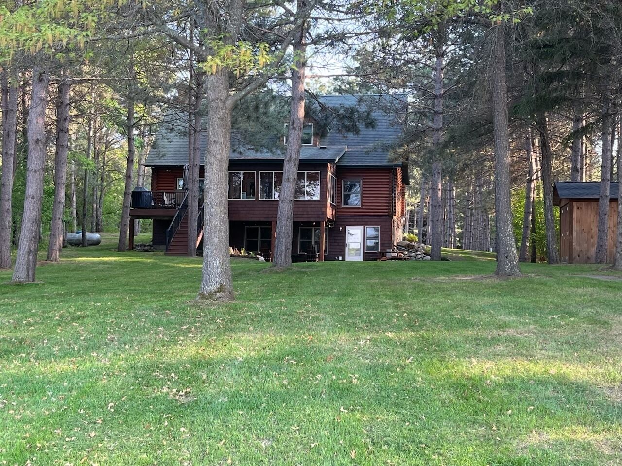 Luxury Log Home 1/2 Mile from Snowmobile/Bike Trail