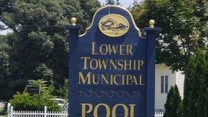 A sign for Lower Township Municipal Pool. - The Seapointe House. DISCOVER CAPE MAY. (North cape may)