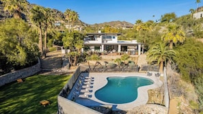 Outdoor pool, a heated pool