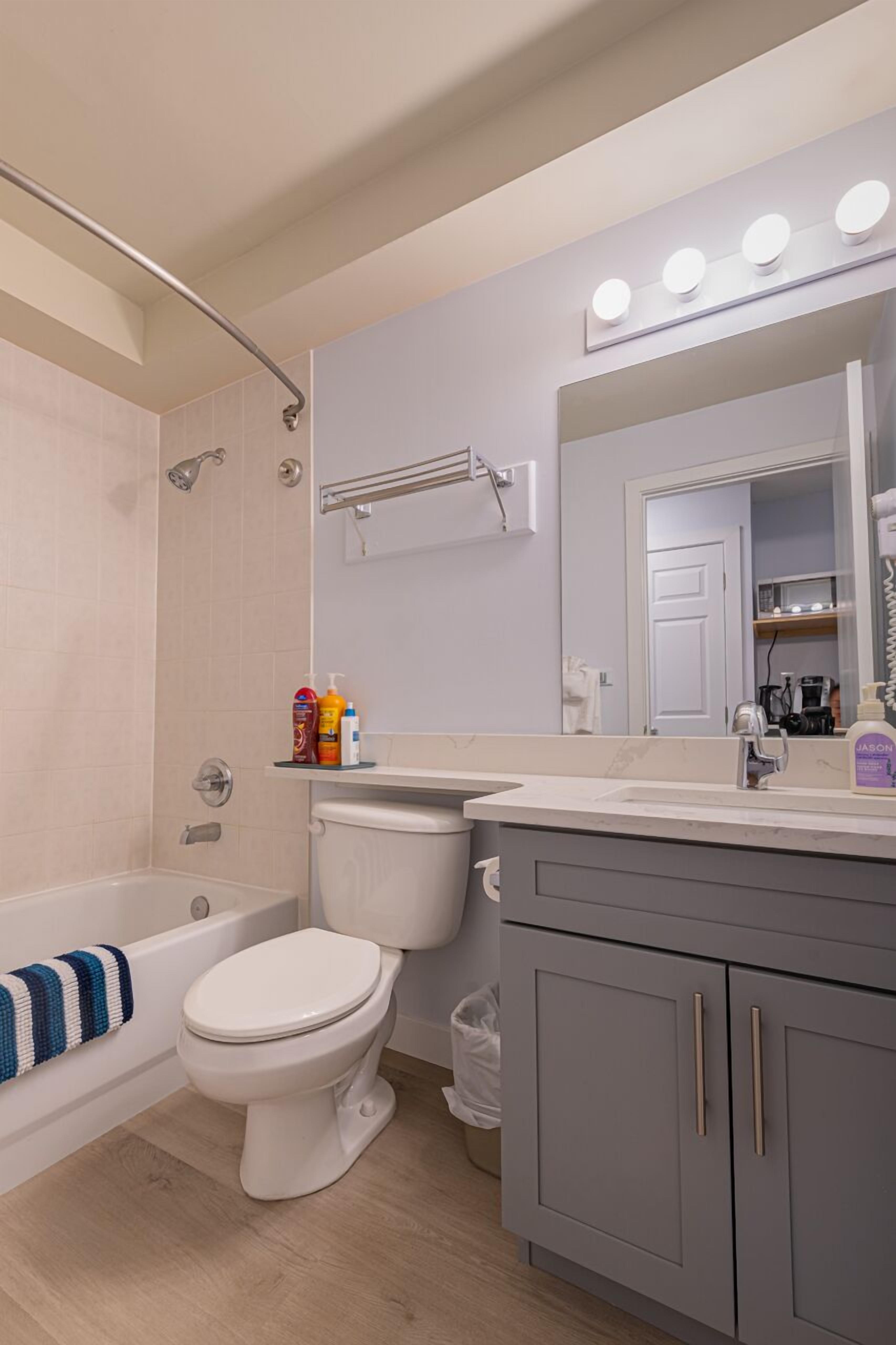 Comfort Single Room | Bathroom | Combined shower/tub, hydromassage showerhead, free toiletries