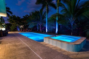 屋外プール、温水プール