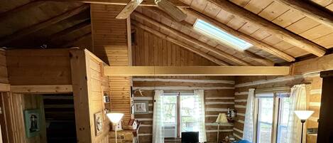 Televisión y chimenea