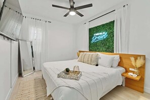 2 bedrooms, iron/ironing board, travel crib, WiFi