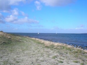 Beach nearby, sun-loungers
