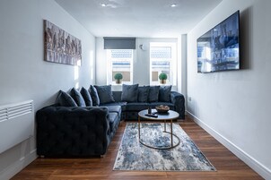 Deluxe Apartment, Hot Tub, City View (Apt 4) | Living area | Smart TV, Netflix, streaming services