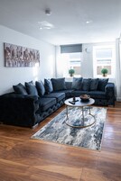 Deluxe Apartment, Hot Tub, City View (Apt 4) | Living area | Smart TV, Netflix, streaming services