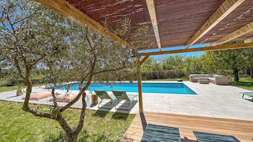 Outdoor pool, a heated pool