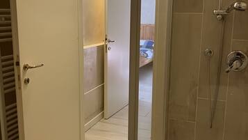 Shower, hair dryer, bidet, soap