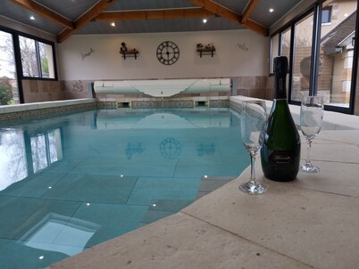 Charming gite in Champagne with heated indoor pool