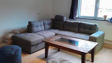 Smart-TV, Kamin, Bücher