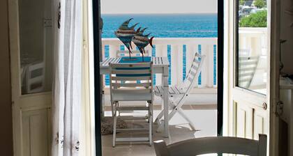 Typical dwelling with terrace facing the sea 30mt from the beach Novaglie