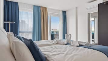 Donau | 2 Schlafzimmer, schallisolierte Zimmer, Bügeleisen/Bügelbrett