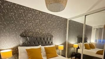 1 bedroom, iron/ironing board, bed sheets