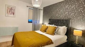 1 bedroom, iron/ironing board, bed sheets
