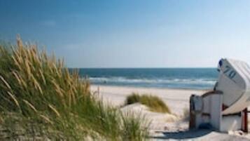 Beach nearby, sun-loungers