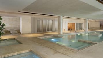 Couples treatment room(s), sauna, steam room, hot stone massages