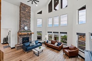 Smart TV, fireplace, video games, table football
