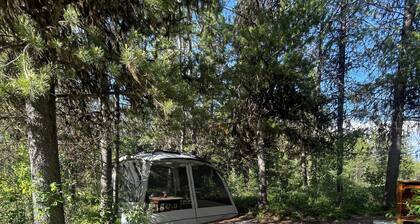 Glamping Tent 2, with Glacier National Park Views, near Polebridge
