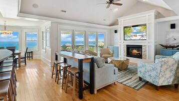 Taulutelevisio, takka