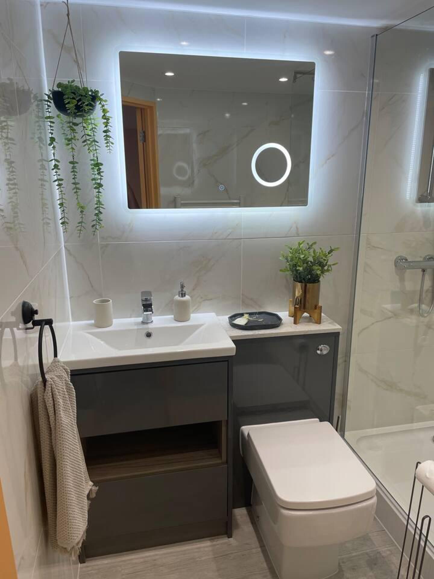 Departamento, 1 cama Queen size | Baño | Regadera, secadora de cabello, toallas 
