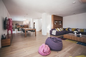 Fernseher, Kamin