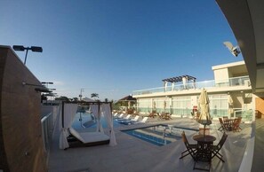 2 outdoor pools, pool umbrellas, pool loungers - Velutti Home Club - Lazer e Vista Mar (Penha)